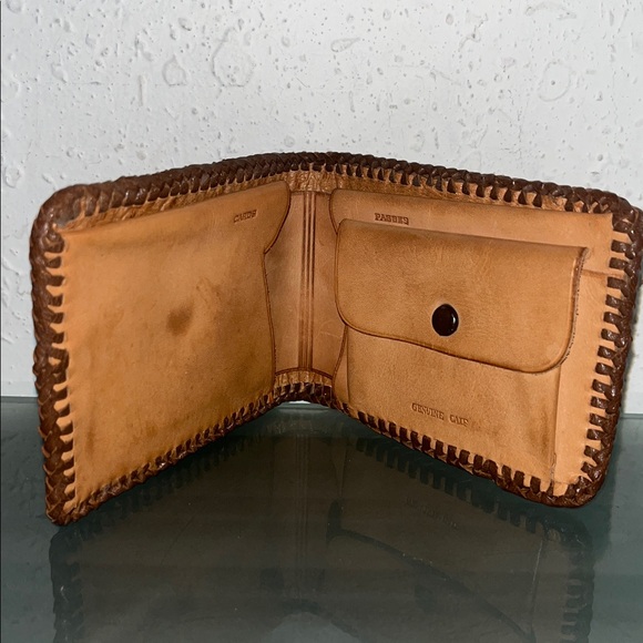 Vintage hand tooled leather floral wallet western cowgirl boho country - Picture 2 of 7